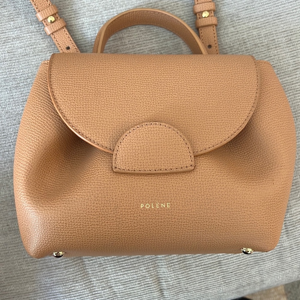 Polene Numero Un Nano - Tan Textured Leather